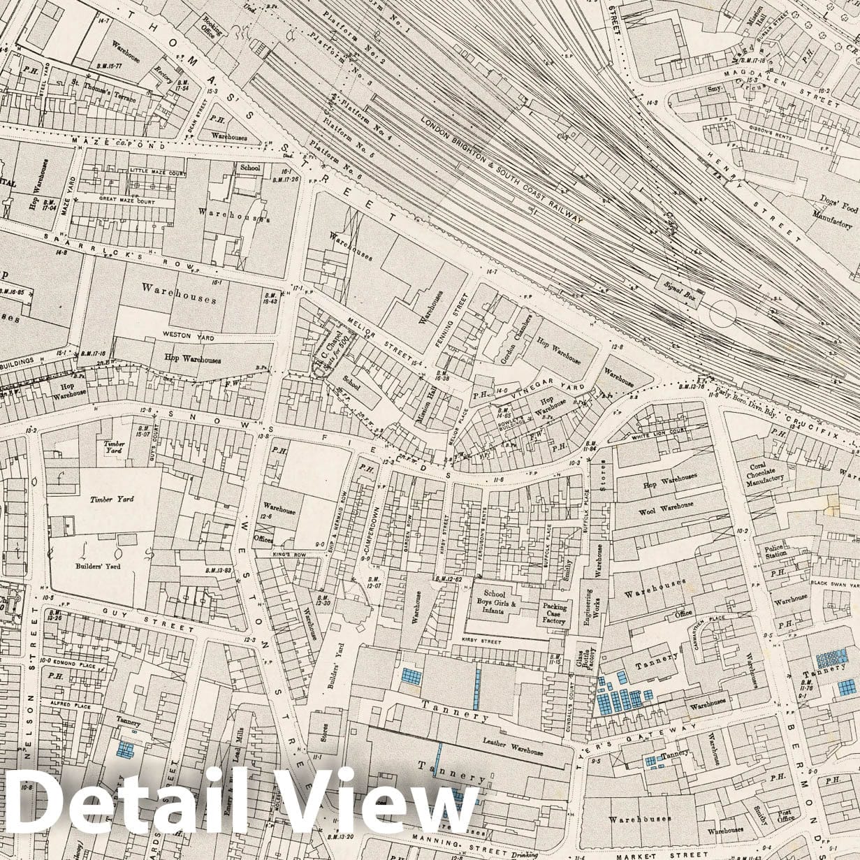 London - Sheet VII.86, 1895 - Ordnance Survey Historical Map Print