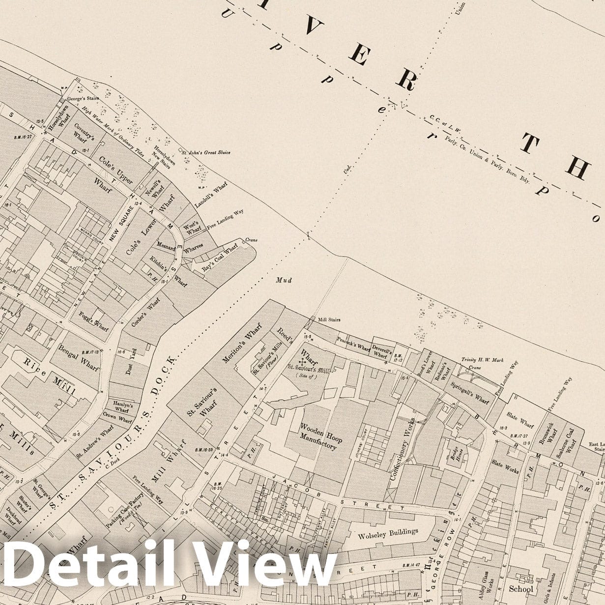London - Sheet VII.87, 1896 - Ordnance Survey Historical Map Print