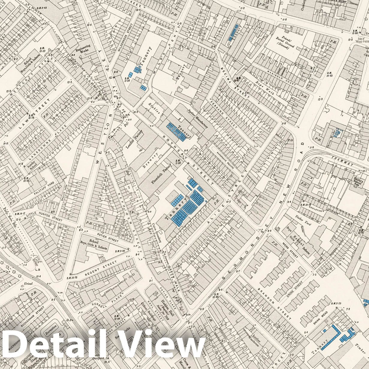 London - Sheet VII.96, 1895 - Ordnance Survey Historical Map Print