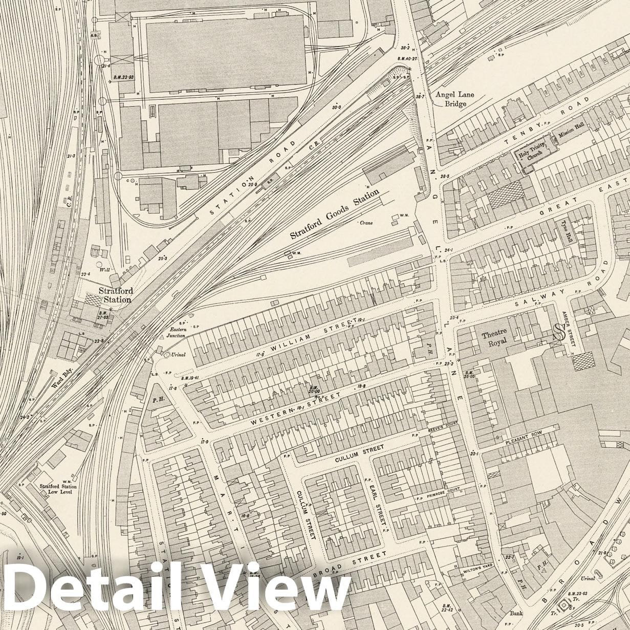 London - Sheet VIII.12, 1895 - Ordnance Survey Historical Map Print