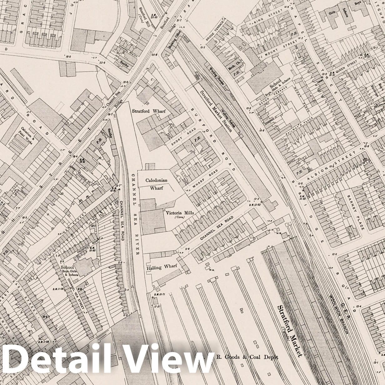 London, Sheet VIII.22 - Survey Map, 1895 - Ordnance Survey Historical Print