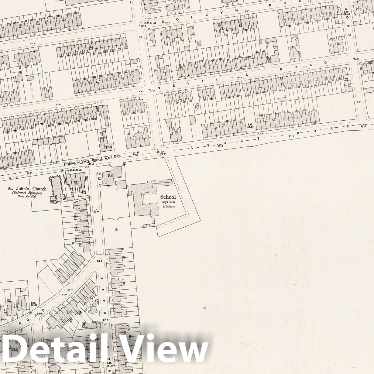 London, Sheet VIII.24 - Survey Map, 1895 - Ordnance Survey Historical Print