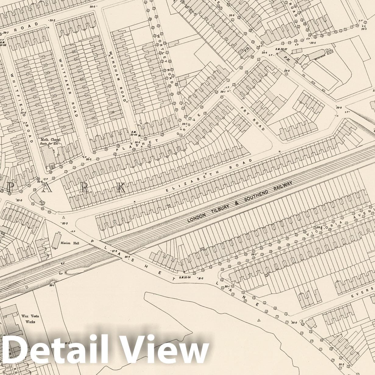 London, Sheet VIII.25 - Survey Map, 1895 - Ordnance Survey Historical Print