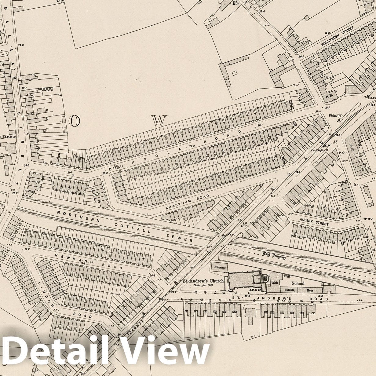 London Sheet VIII.44 - 1895 Ordnance Survey Map Print