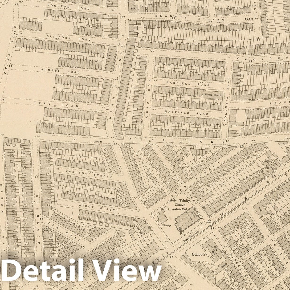 London, Sheet VIII.53 - Survey Map, 1894 - Ordnance Survey Historical Print