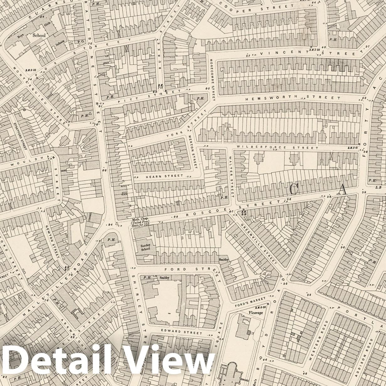 London Sheet VIII.63 - 1895 Ordnance Survey Map Print