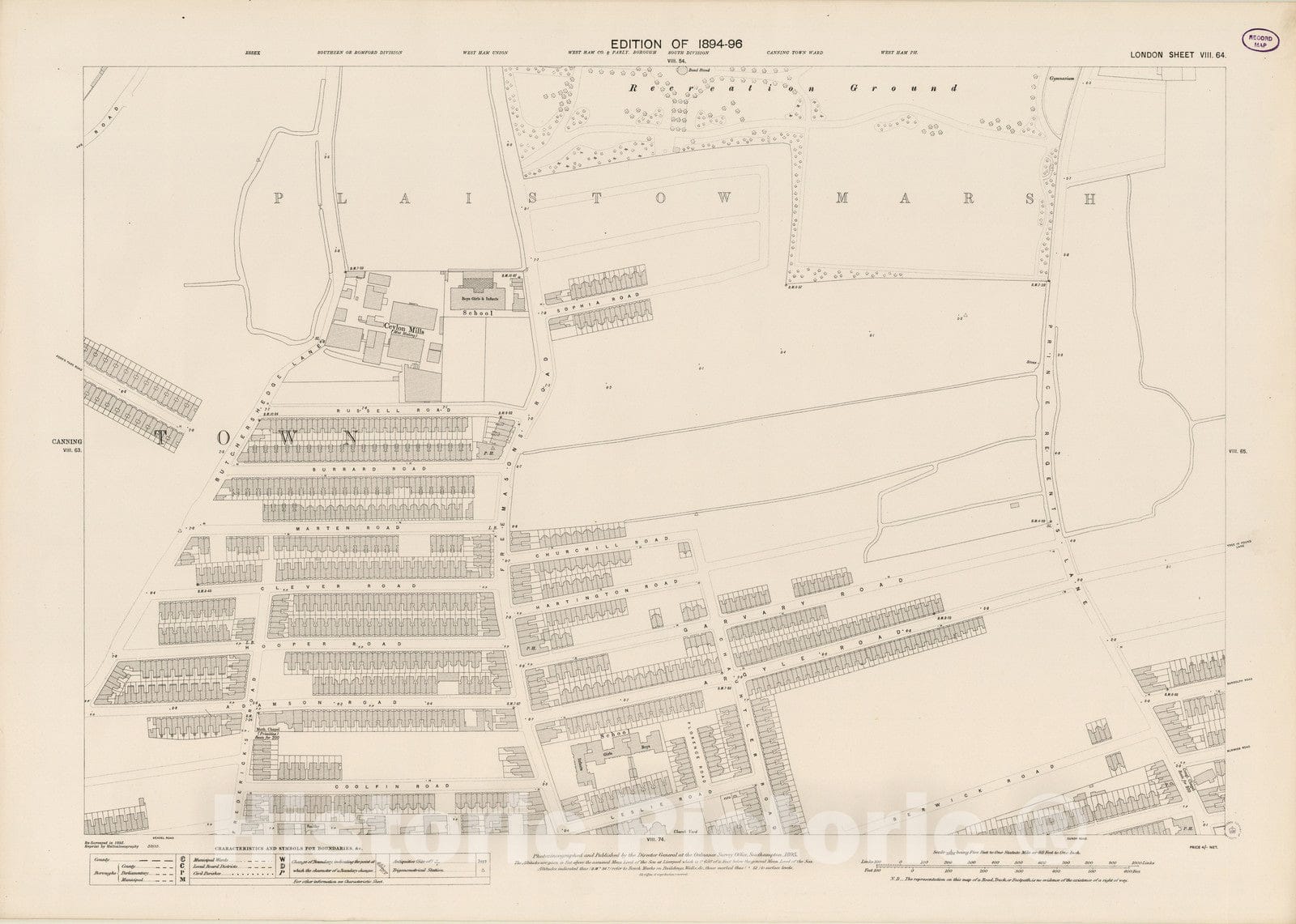 Historic Map : London (England), City Atlas Map, London Sheet VIII.64 1895 - Vintage Wall Art