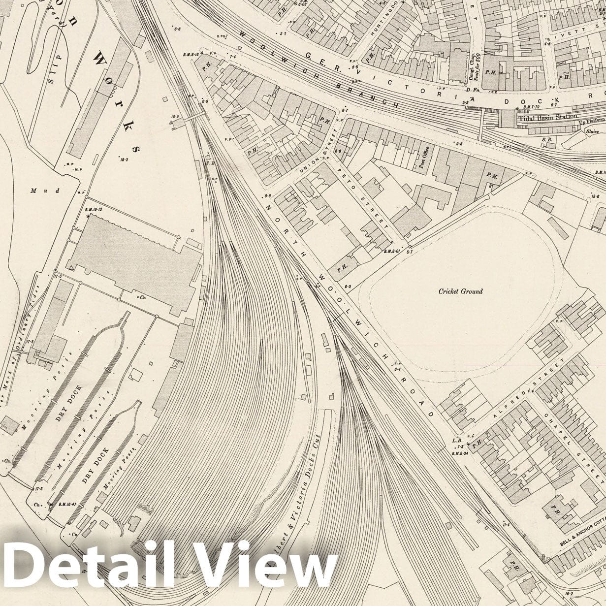 London, Sheet VIII.73 - Survey Map, 1895 - Ordnance Survey Historical Print