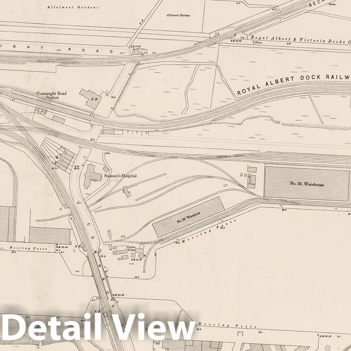 London, Sheet VIII.75 - Survey Map, 1895 - Ordnance Survey Historical Map Print