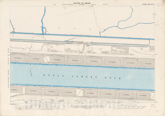 Historic Map : London (England), City Atlas Map, London Sheet VIII.76 1895 - Vintage Wall Art