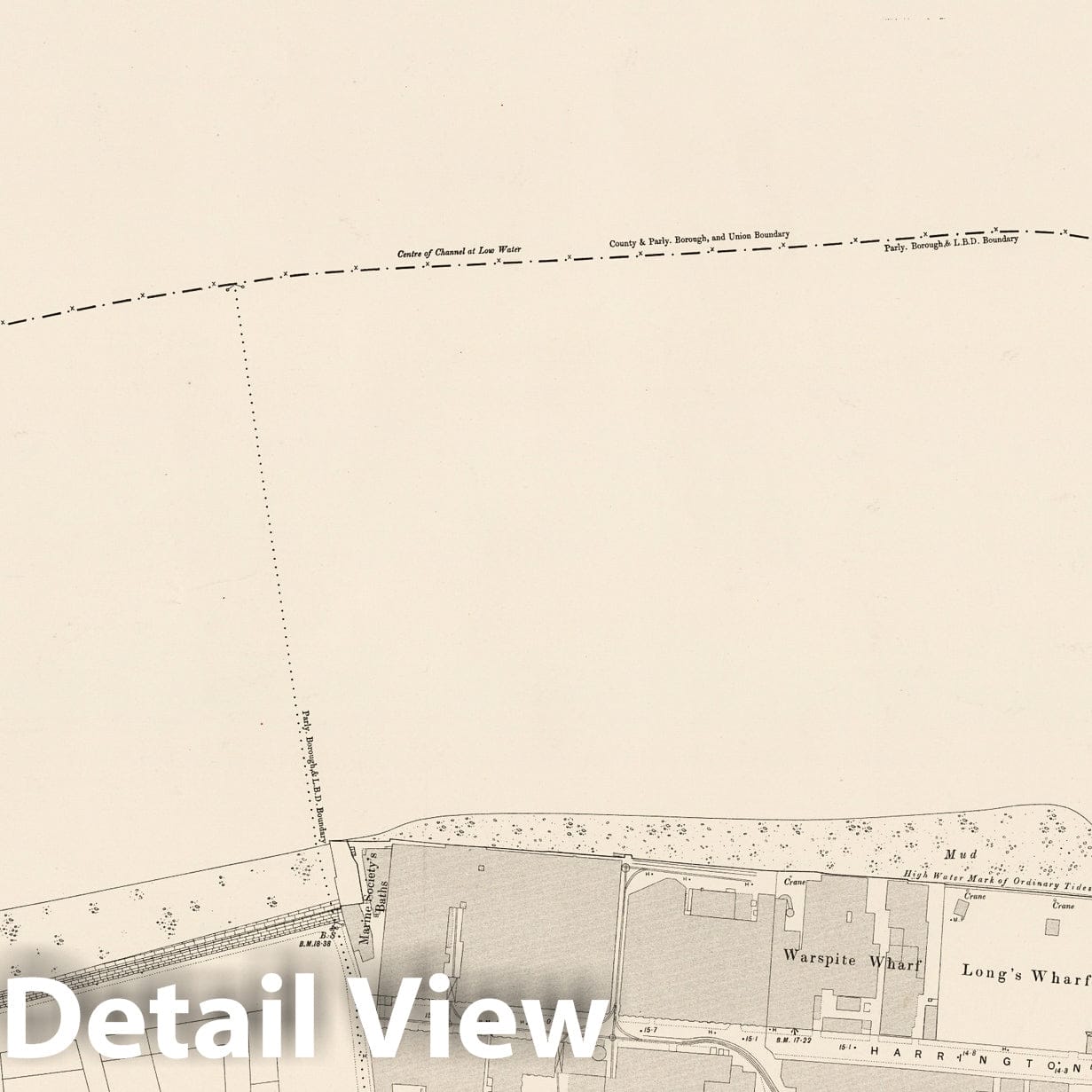 London, Sheet VIII.95 - Survey Map, 1896 - Ordnance Survey Historical Print
