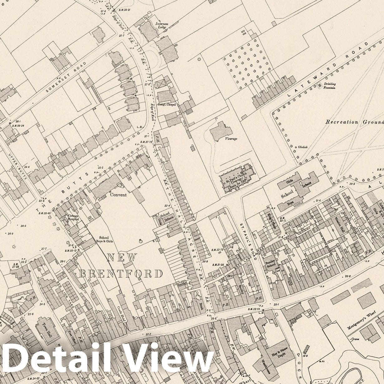 London, Sheet IX.20 - Survey Map, 1894 - Ordnance Survey Historical Map Print