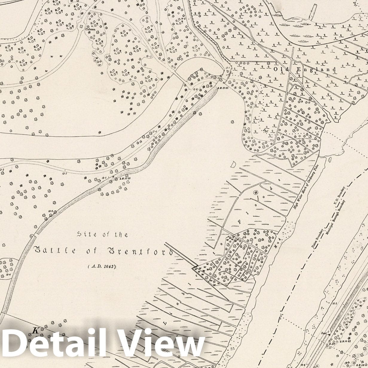 London, Sheet IX.30 - Survey Map, 1894 - Ordnance Survey Historical Print