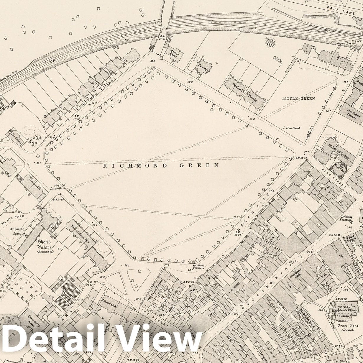 London, Sheet IX.60 - Survey Map, 1894 - Ordnance Survey Historical Print