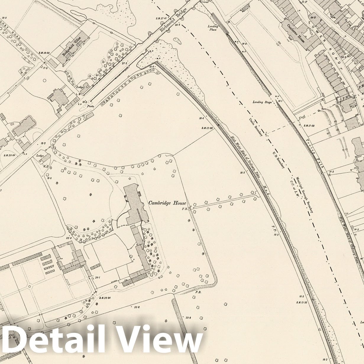 London, Sheet IX.70 - Survey Map, 1895 - Ordnance Survey Historical Print