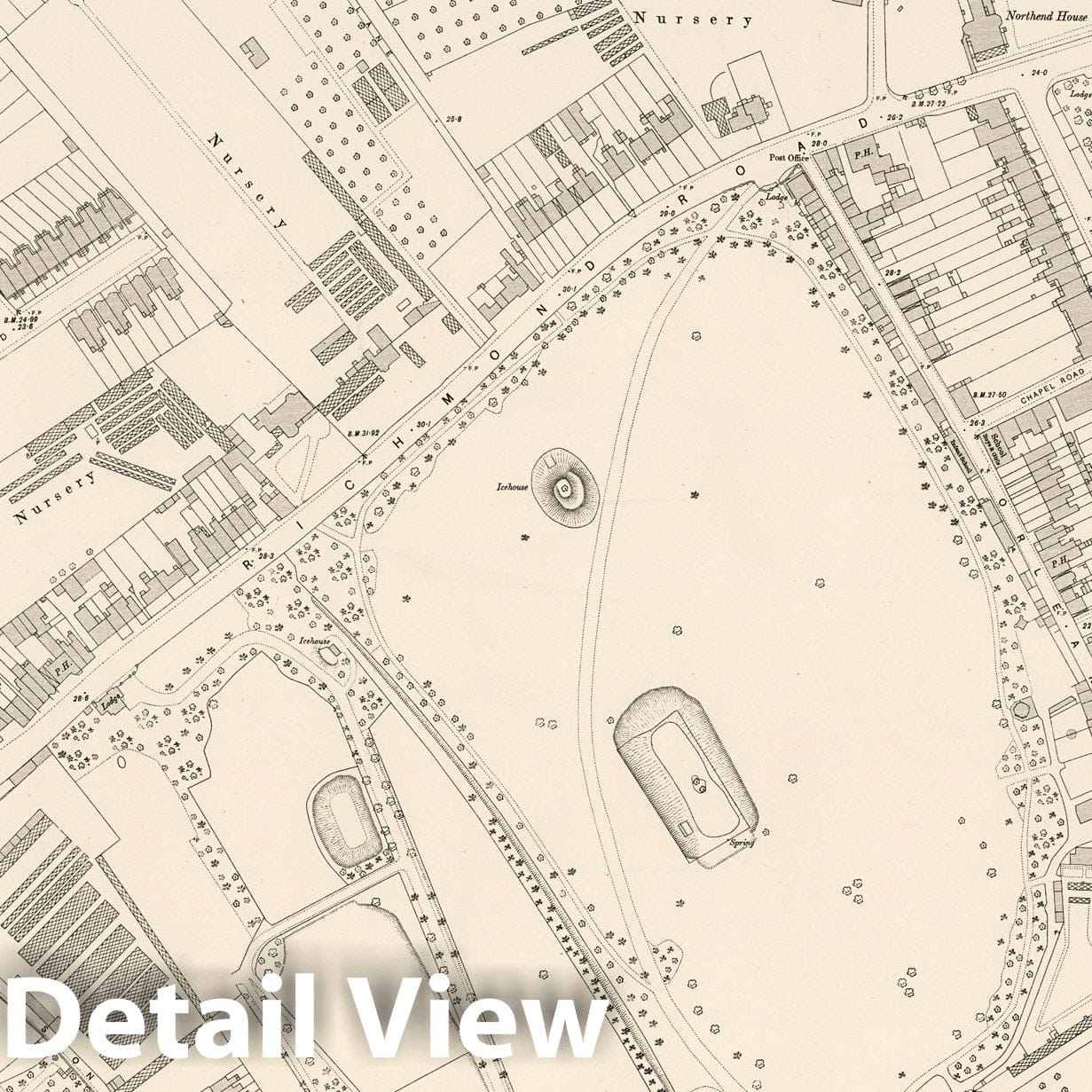 London, Sheet IX.79 - Survey Map, 1894 - Ordnance Survey Historical Print