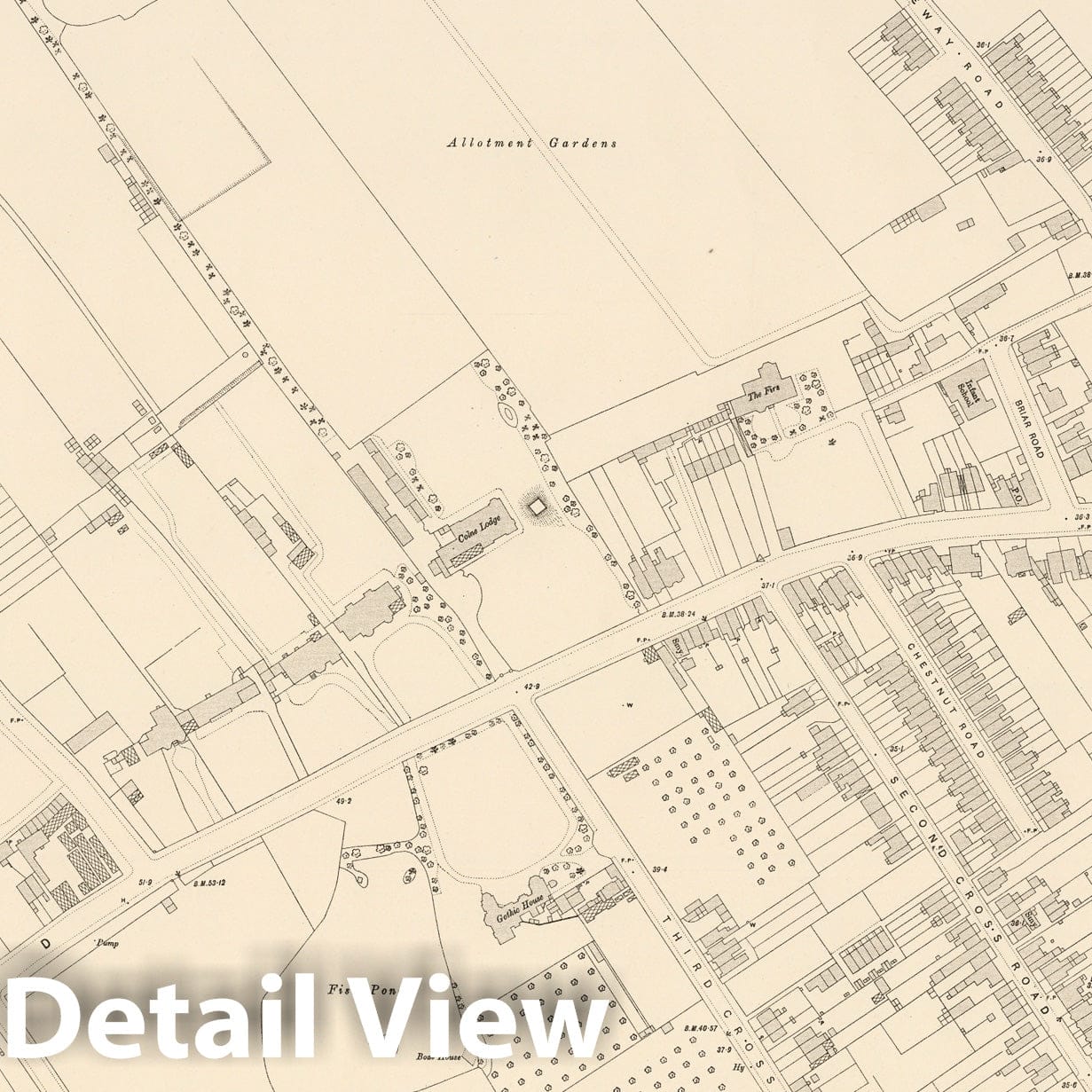 London, Sheet IX.87 - Survey Map, 1894 - Ordnance Survey Historical Print