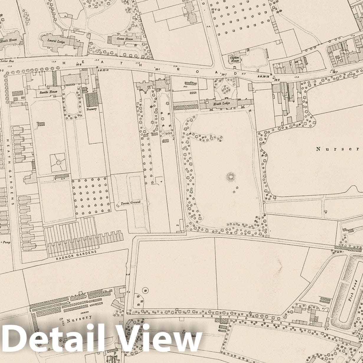 London, Sheet IX.88 - Survey Map, 1894 - Historical Map Print