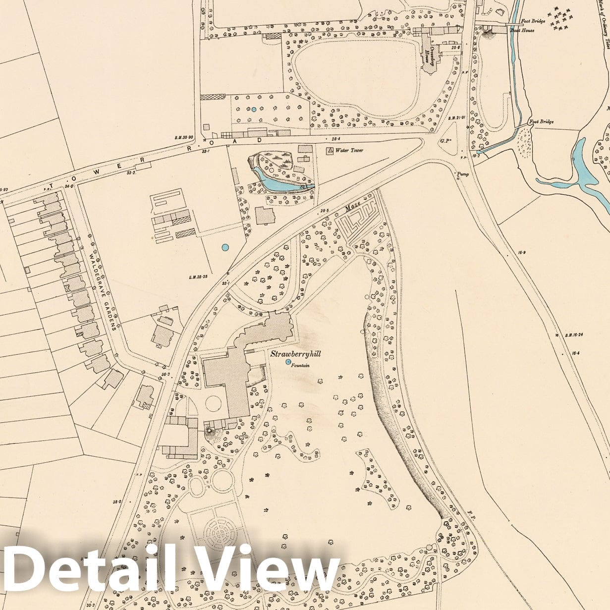 London, Sheet IX.98 - Survey Map, 1894 - Historical Map Print