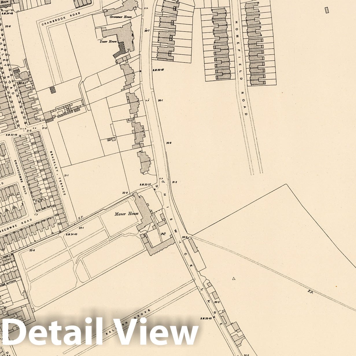 London Sheet X.4 - 1894 Ordnance Survey Map Print