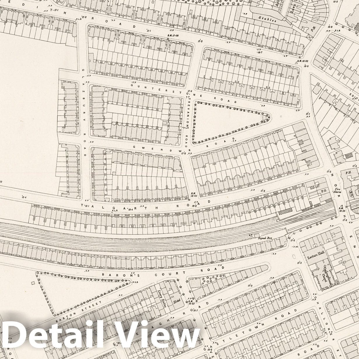 London Sheet X.7 - 1895 Ordnance Survey Map Print