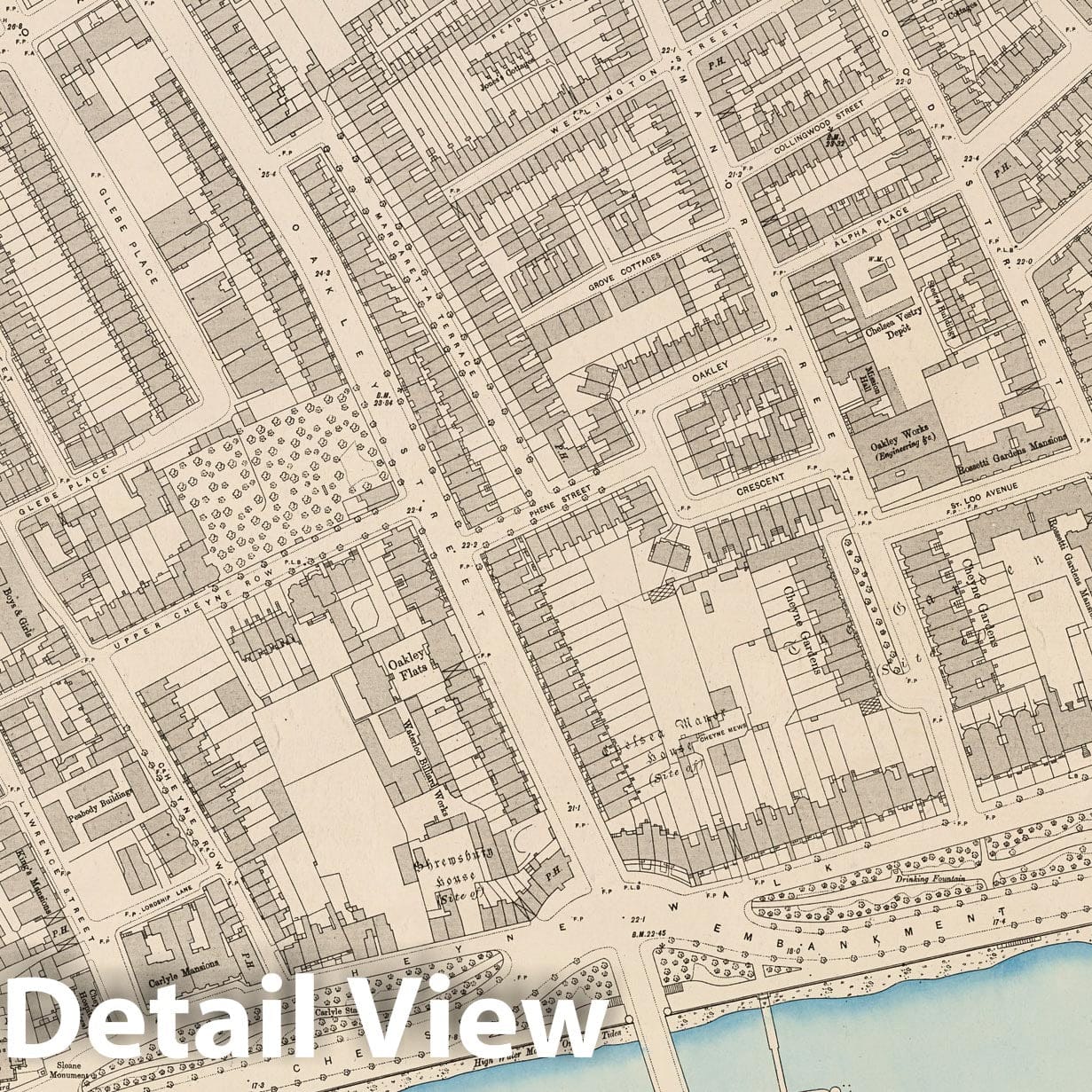 London, Sheet X.20 - Survey Map, 1895 - Ordnance Survey Historical Map Print