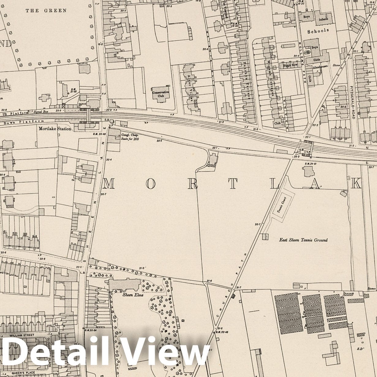 London Sheet X.43 - Ordnance Survey Map 1895 - Historical City Plan Print