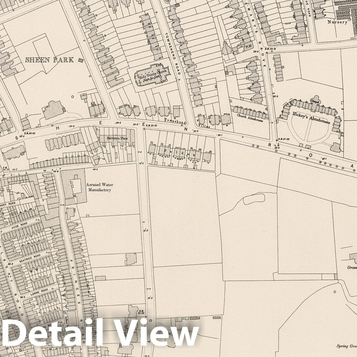 London Sheet X.51 - Ordnance Survey Map 1895 - Historical City Plan Print