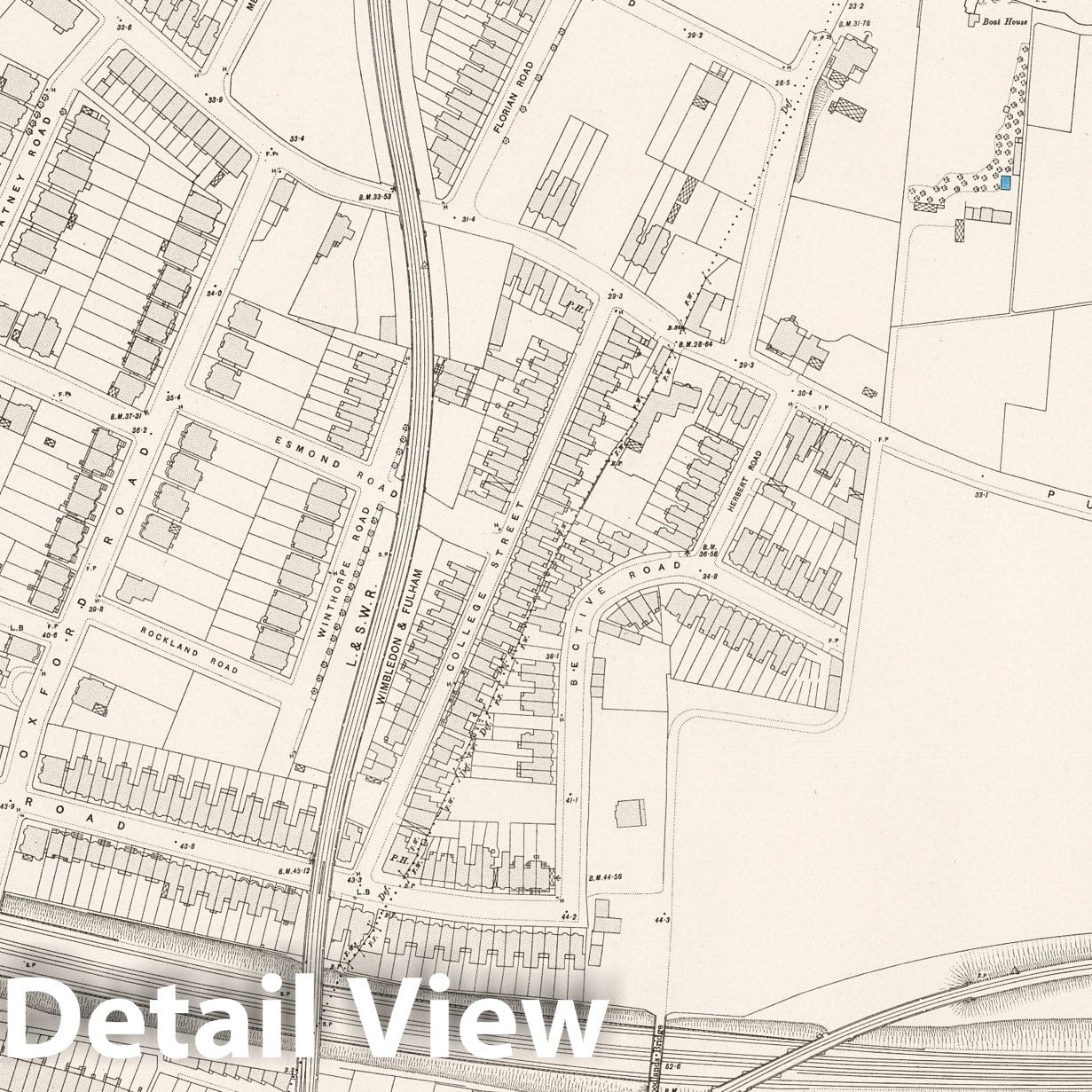 London, Sheet X.57 - Survey Map, 1895 - Ordnance Survey Historical Print