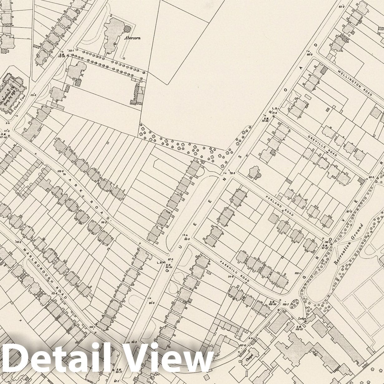 London Sheet X.61 - 1895 Ordnance Survey Historical Map Print