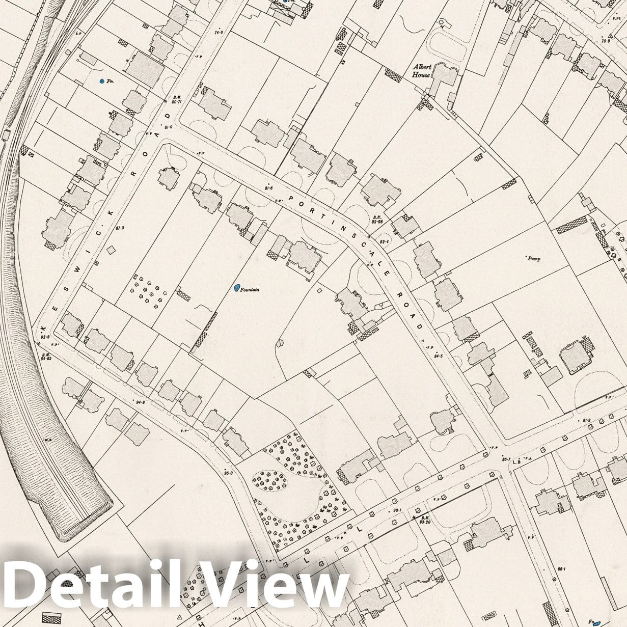 London Sheet X.67 - 1895 Ordnance Survey Historical Map Print