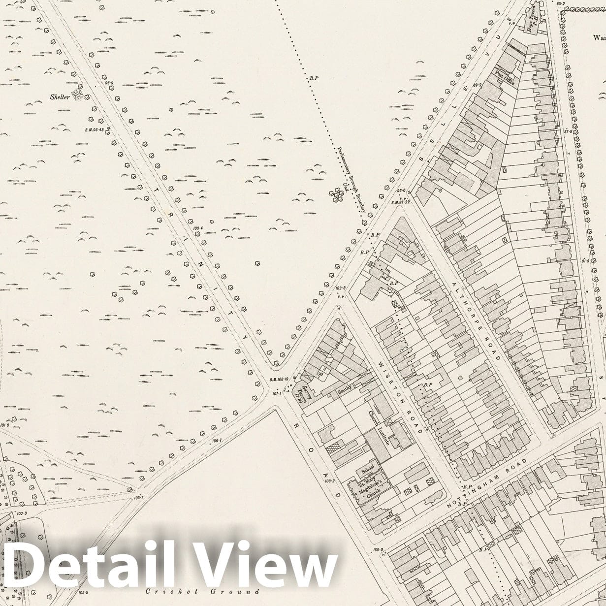 London Sheet X.90 - 1895 Ordnance Survey Map Print