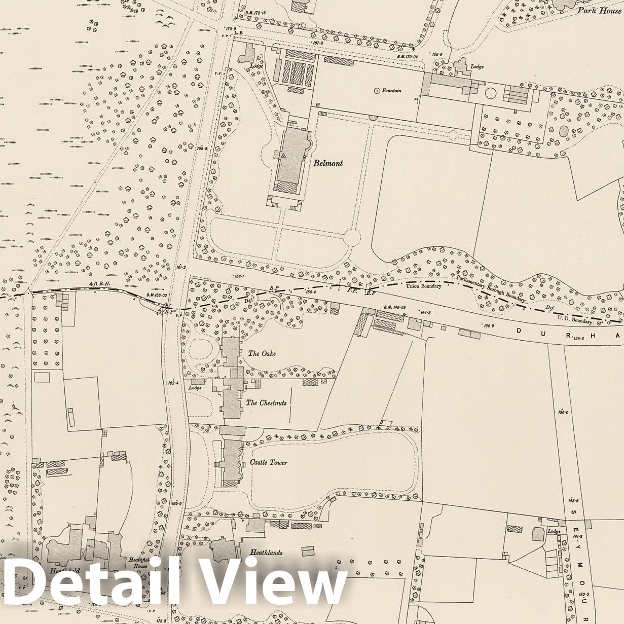 London - Sheet X.96, 1895 - Ordnance Survey Historical Map Print