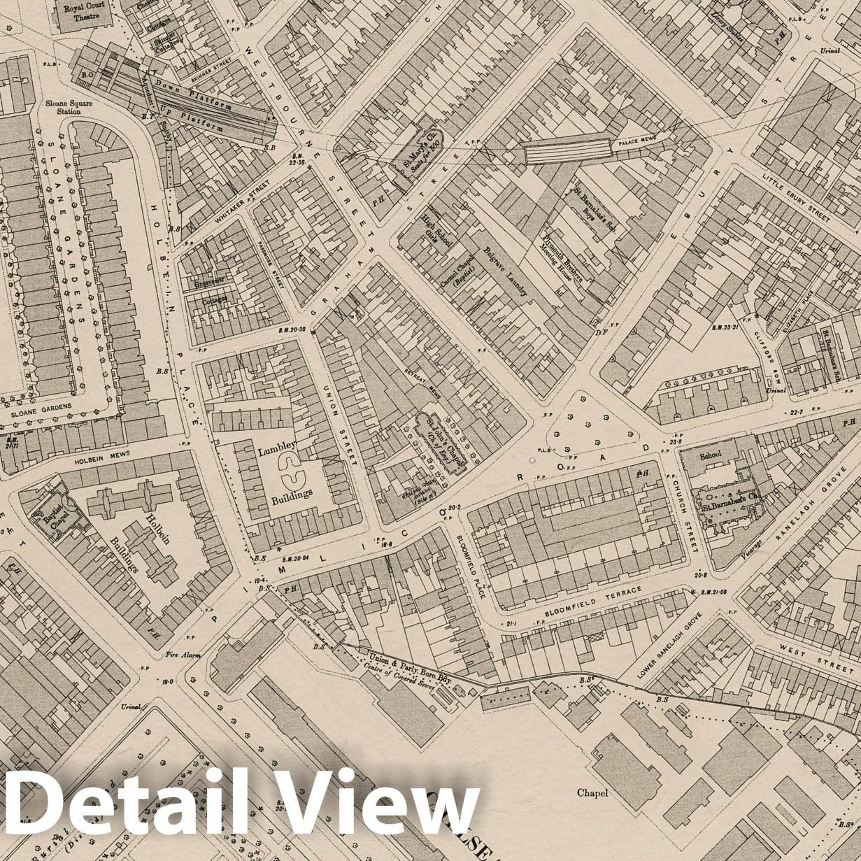 London - Sheet XI.1, 1895 - Ordnance Survey Historical Map Print