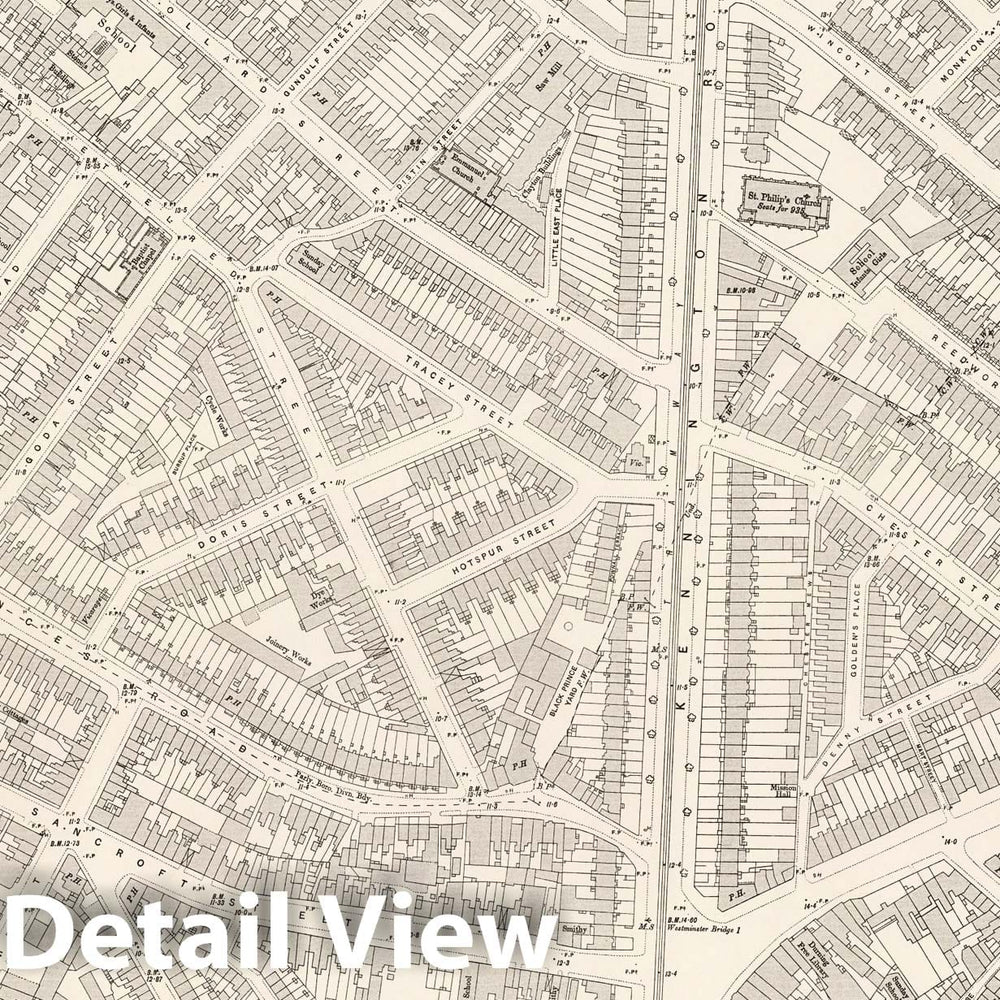 Historic Map : London (England), City Atlas Map, London Sheet XI.4 1895 - Vintage Wall Art