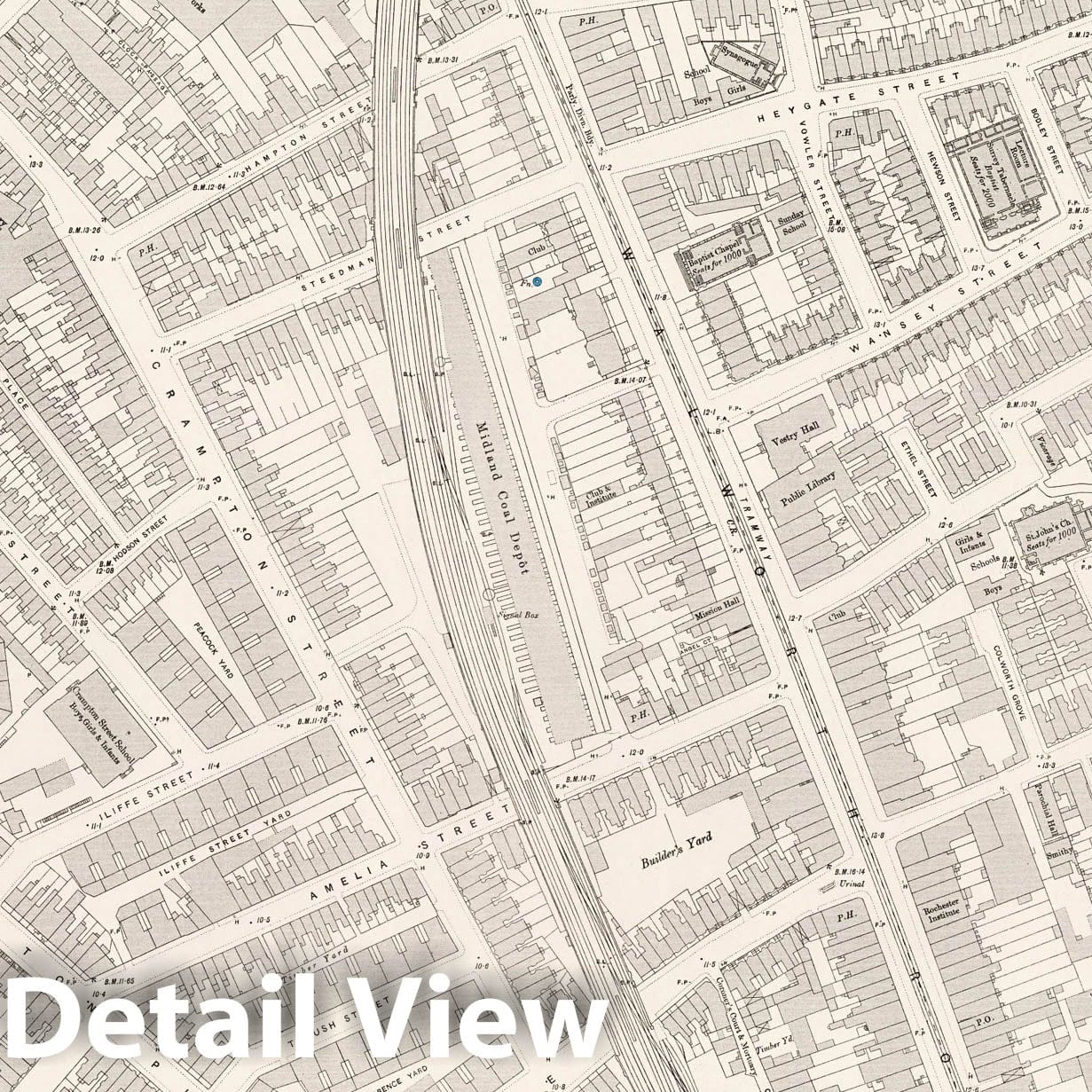 London - Sheet XI.5, 1895 - Ordnance Survey Historical Map Print