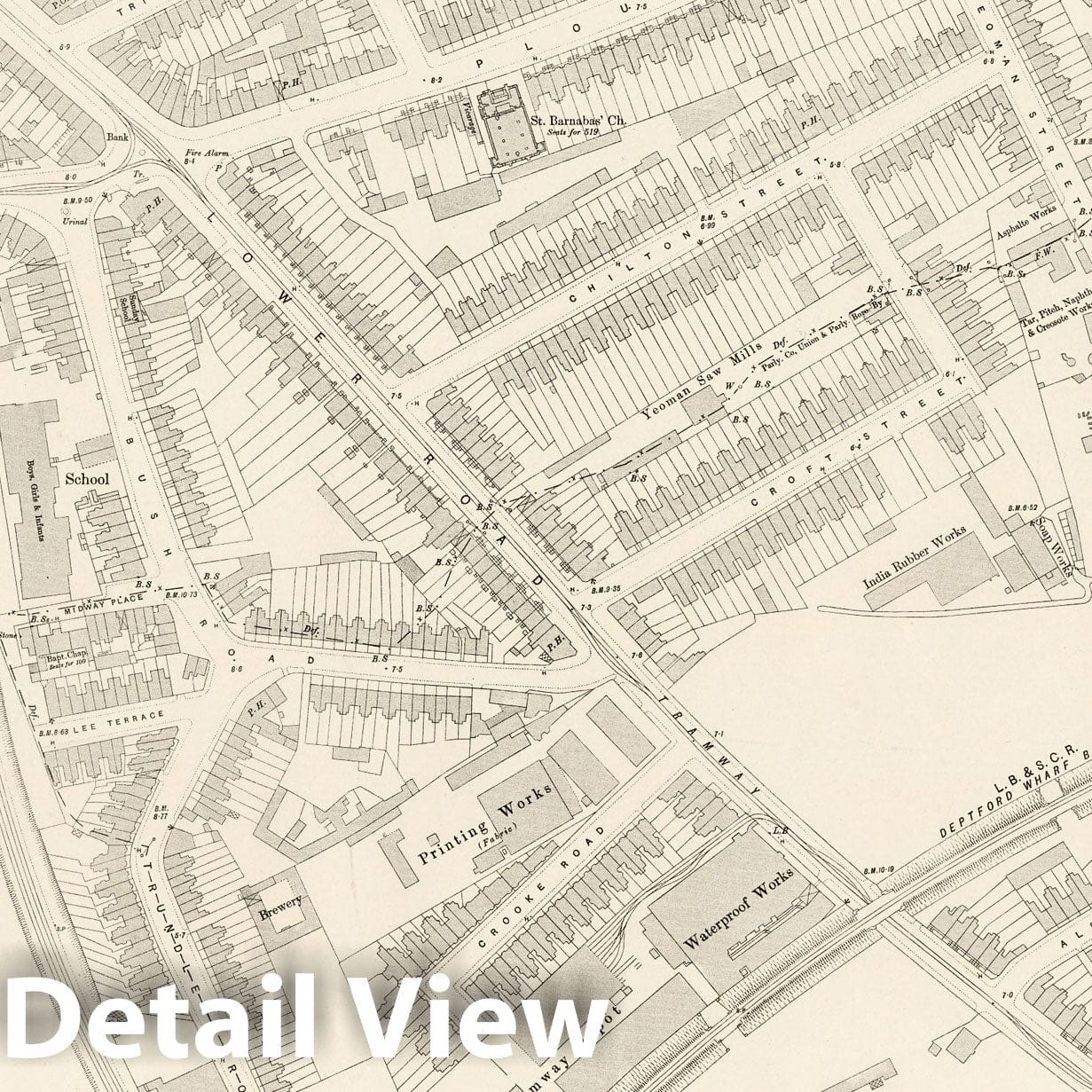 London - Sheet XI.9, 1895 - Ordnance Survey Historical Map Print
