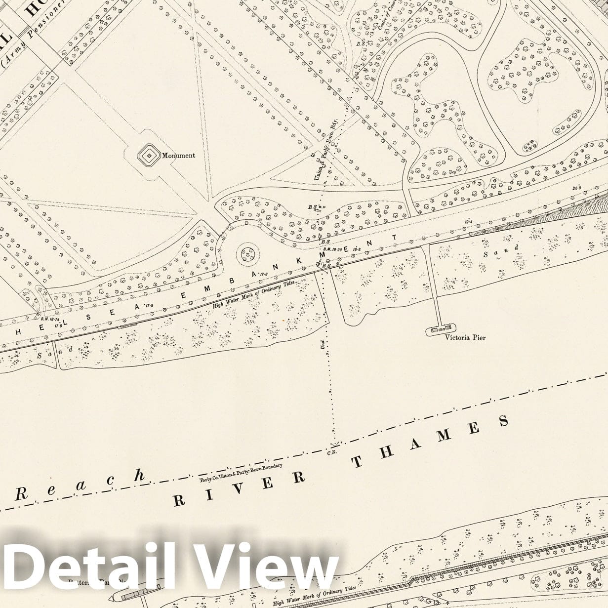 London, Sheet XI.11 - Survey Map, 1895 - Ordnance Survey Historical Print