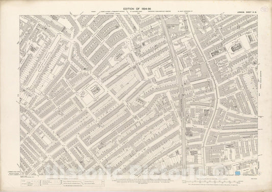 Historic Map : London (England), City Atlas Map, London Sheet XI.15 1895 - Vintage Wall Art