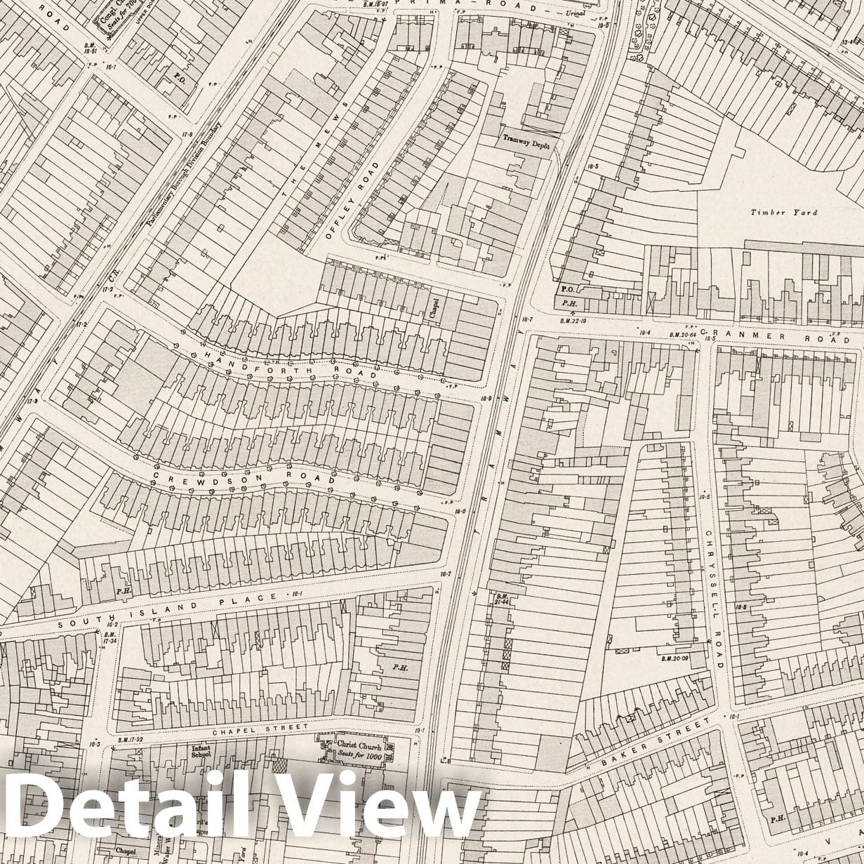 London, Sheet XI.24 - Survey Map, 1895 - Ordnance Survey Historical Print