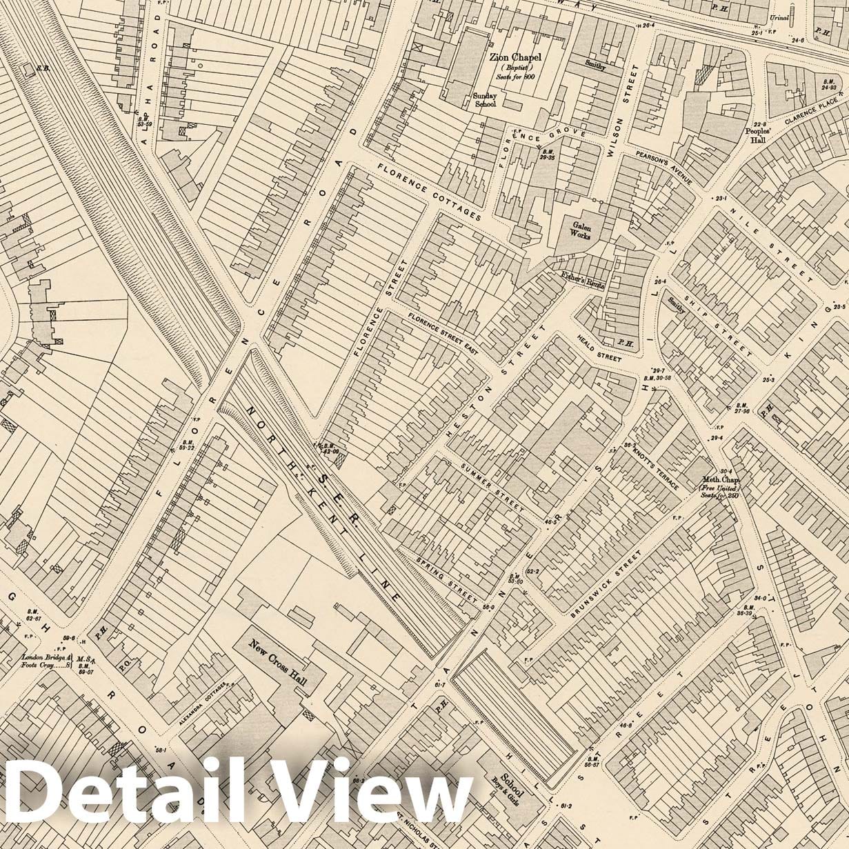 London - Survey Map, 1895 - Ordnance Survey Maps Print