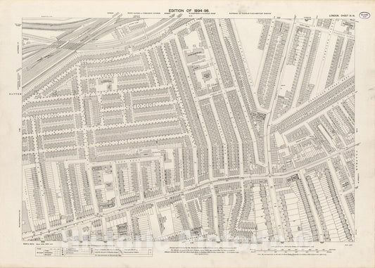 Historic Map : London (England), City Atlas Map, London Sheet XI.41 1895 - Vintage Wall Art