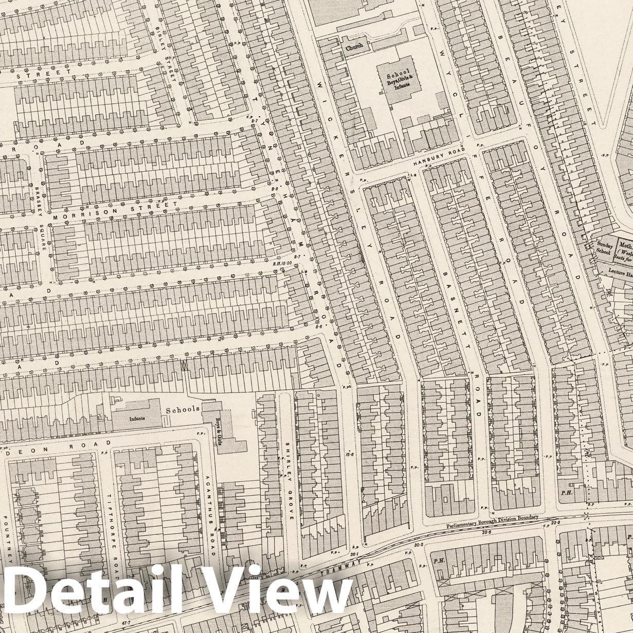 London - Survey Map, 1895 - Ordnance Survey Maps Print