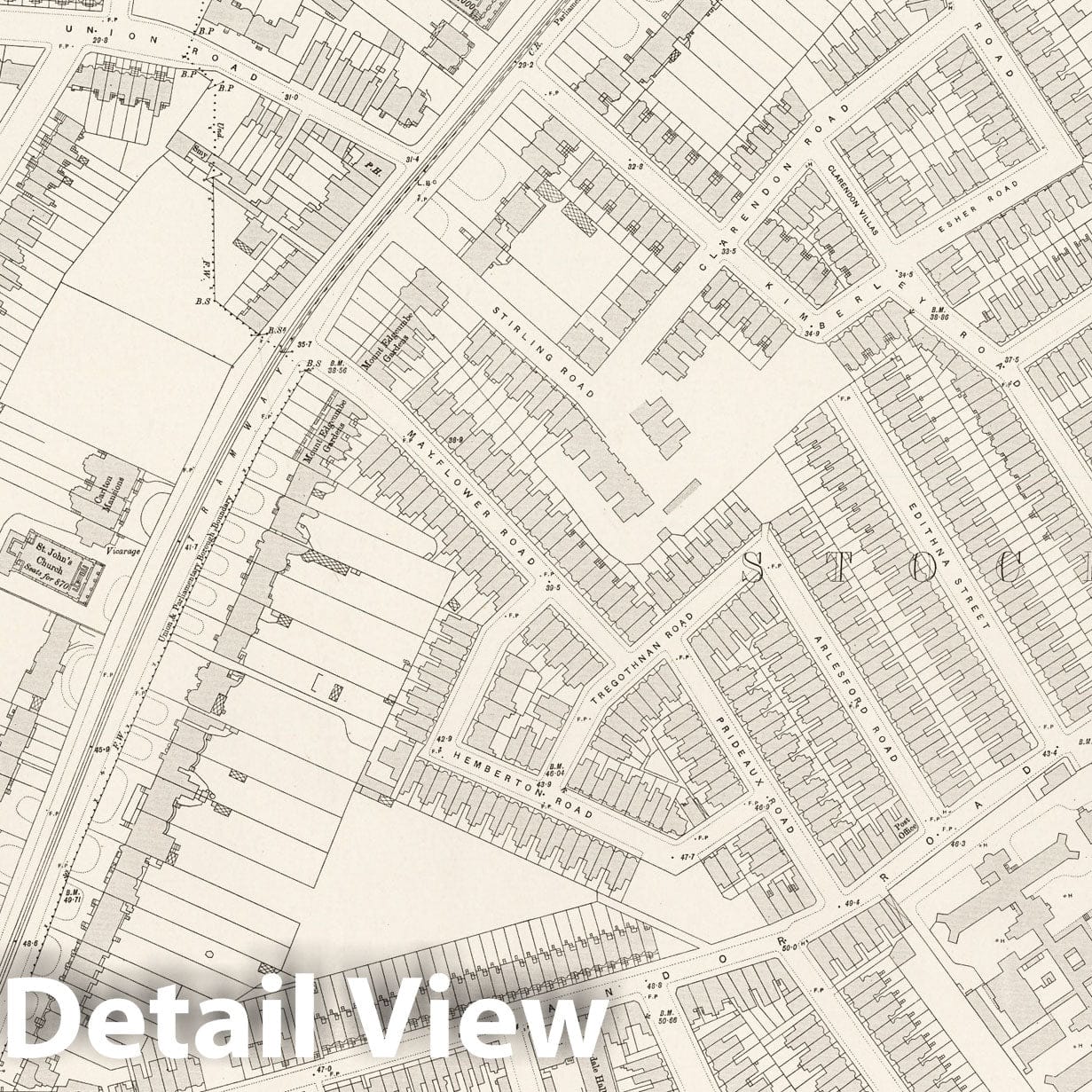 London - Survey Map, 1895 - Ordnance Survey Maps Print