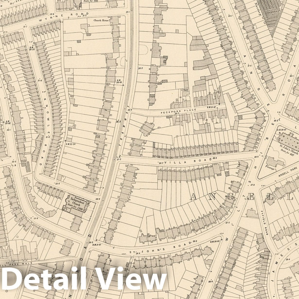 London - Survey Map, 1895 - Ordnance Survey City Plan Print
