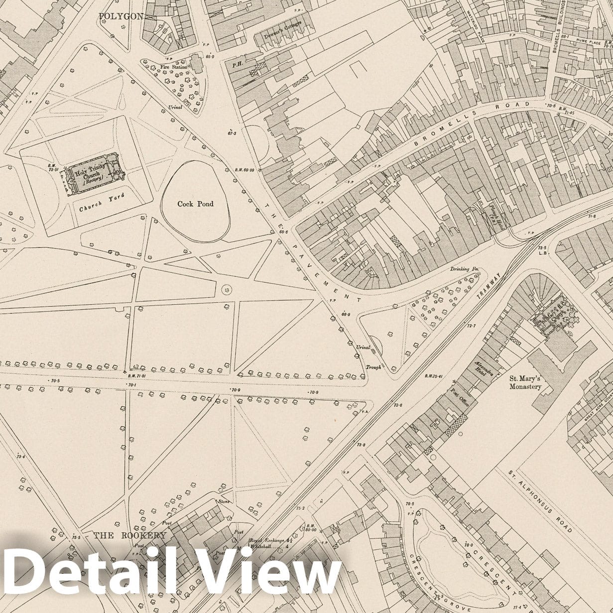 London Sheet XI.52 - Plate No. 52, 1895 Ordnance Survey Map