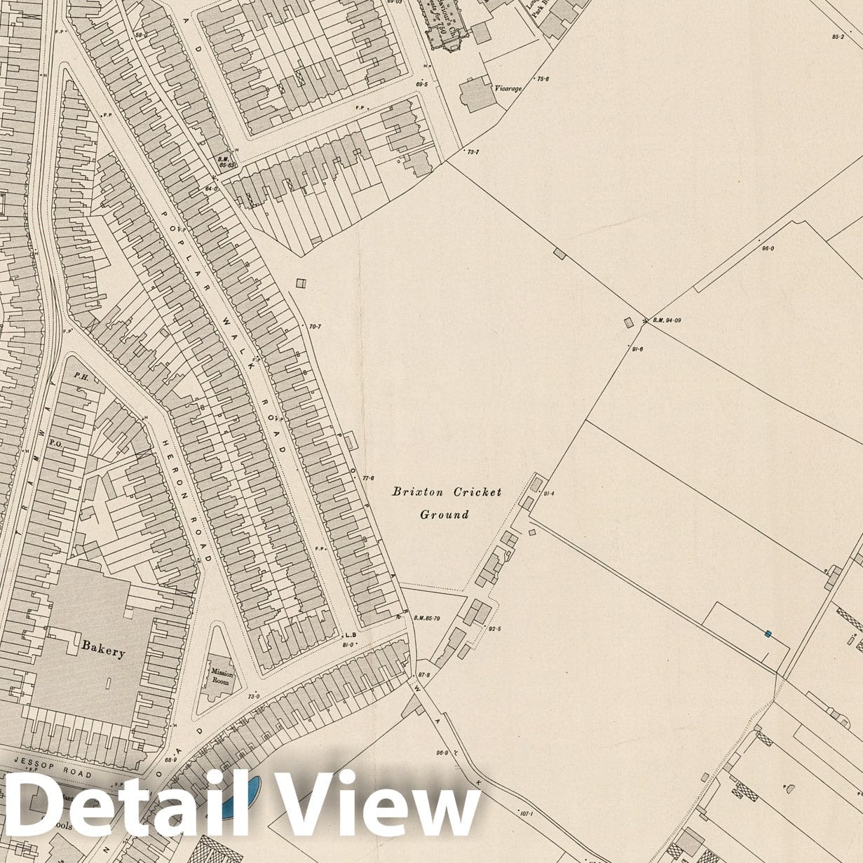 London Sheet XI.55 - 1895 Ordnance Survey Historical Map Print
