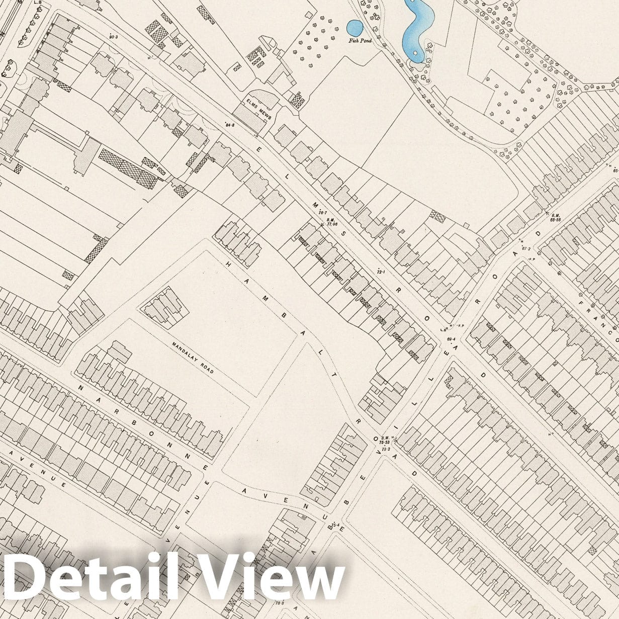 London, Sheet XI.62 - Survey Map, 1895 - Ordnance Survey Historical Print