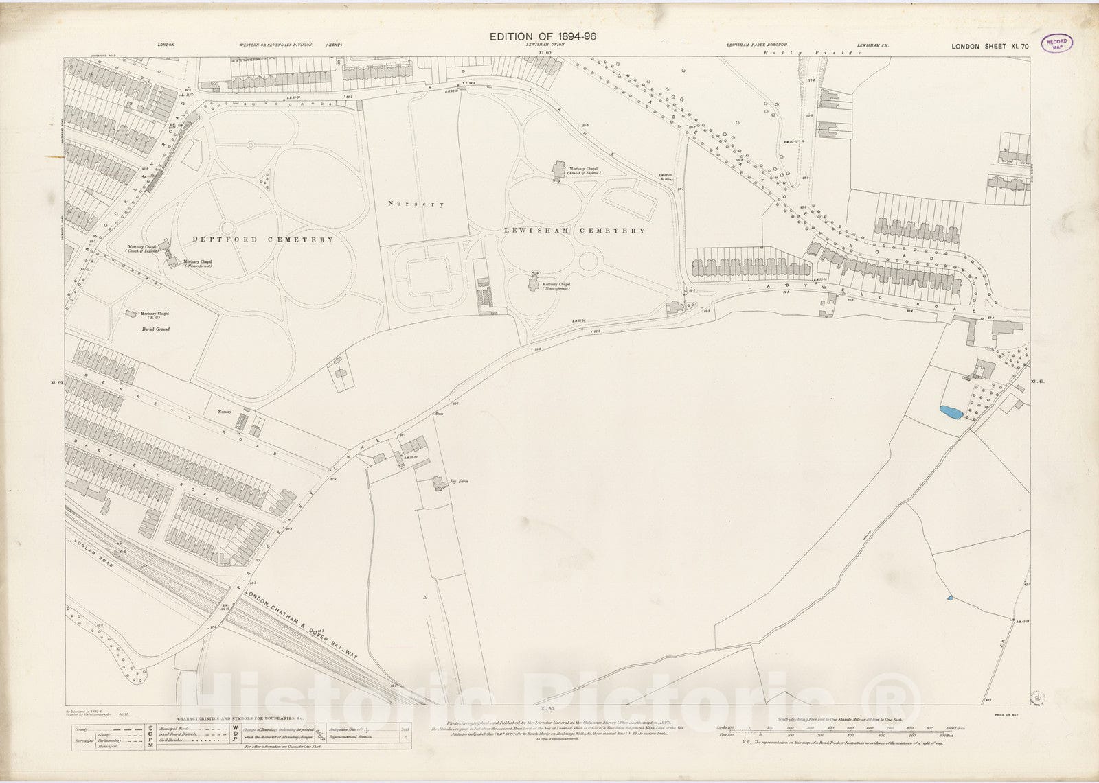 Historic Map : London (England), City Atlas Map, London Sheet XI.70 1895 - Vintage Wall Art