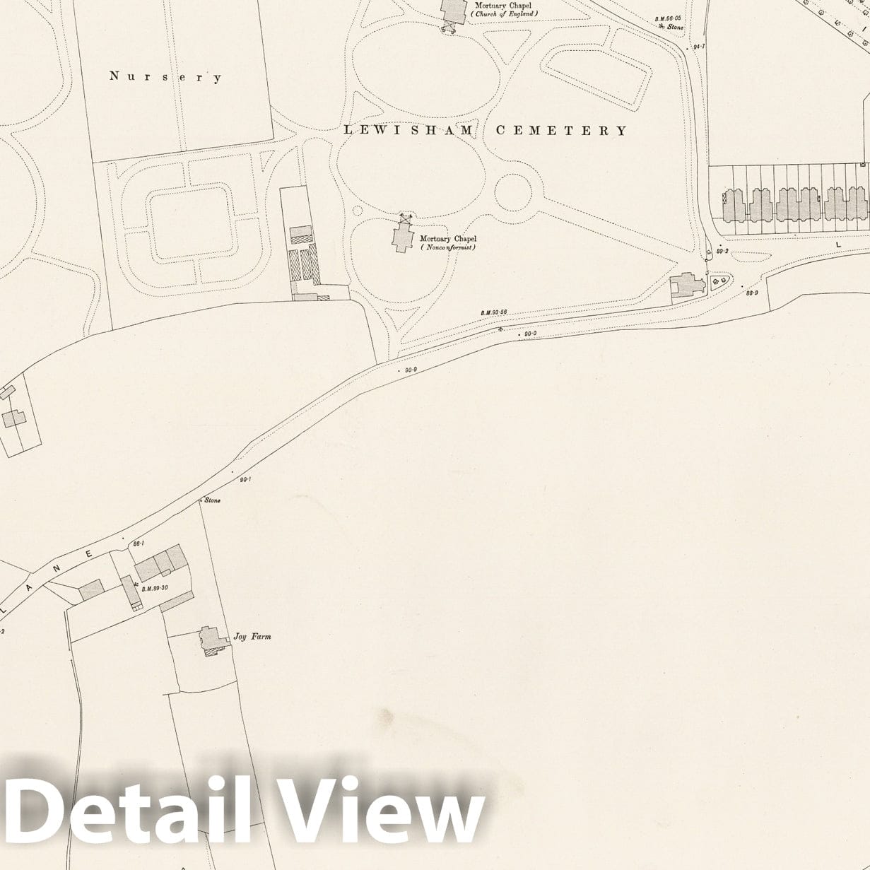 London Sheet XI.70 - 1895 Ordnance Survey Map Print